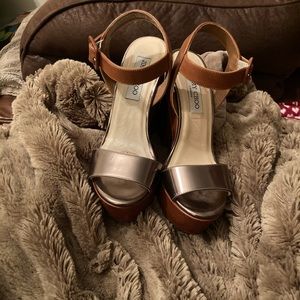Jimmy chop wedge sandals